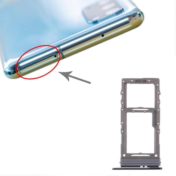 Til Samsung Galaxy S20 SIM-kortbakke + Micro SD-kortbakke (sort) Black
