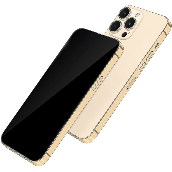 [full metallisk] Dummy Phone Display Modell kompatibel med Apple Iphone 13 Pro Max Icke-fungerande uppgraderad metallram 13Pro Max gold black screen