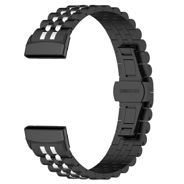 Til Fitbit Versa 3/Versa 4 Urremme i rustfrit stål, 5 perler, udskiftningsurrem med værktøj Multicolor Style C