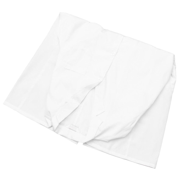 Hvid frakke Doctor Sygeplejerske Langærmet frakke Apotek Frakke Hospital Labor Suit - størrelse Xl (mandlig stil)