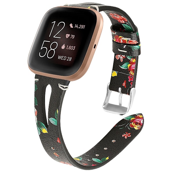 Til Fitbit Versa 2 rem til Fitbit Versa 2 Black Safflower