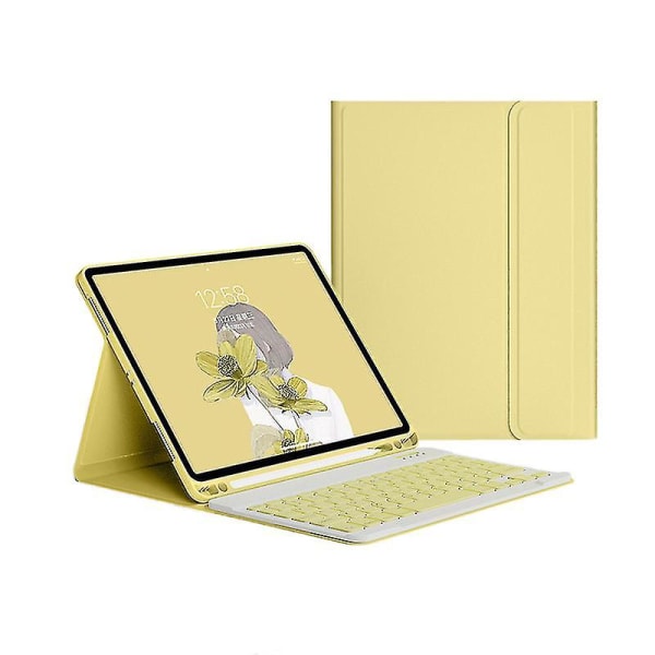 Etui med tastatur til Ipad 9. 8. 7. 10,2 tommer 2021 2020 2019 Yellow