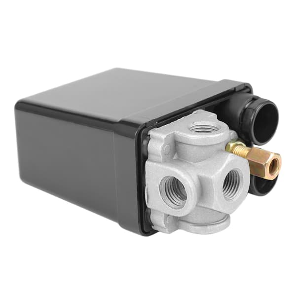 Kraftig Luftkompressor Tryckströmbrytare Kontrollventil 90 Psi -120 Psi Svart