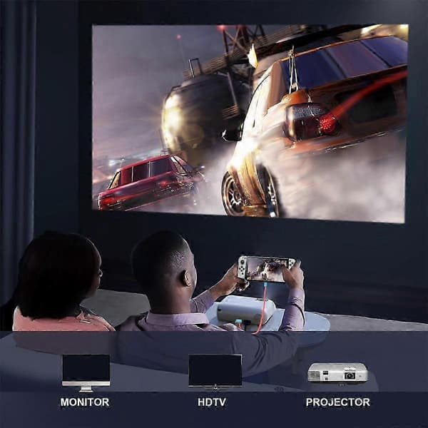 USB-C til HDMI Adapterkabel til Nintendo Switch Dock med 4K Support ved 30Hz blue red