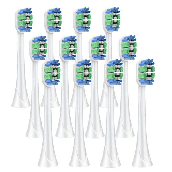Tannbørstehoder for Philips Sonicare - Utbyttbare børstehoder med myke Dupont-børster - Utbyttbare hoder for elektriske tannbørster Deep Cleaning 12pcs