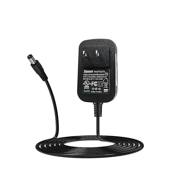 12V myVolts erstatningsstrømforsyning kompatibel med Sony PS-LX310BT platespiller US plug