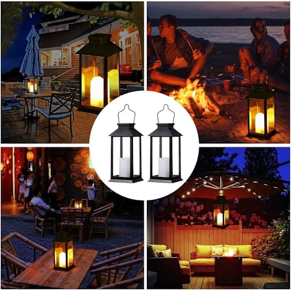 Solar Garden Light Outdoor - 2 LED Lights - 0.2W IP55 - 29*10cm - Light-like Light Effect, Decorative LED Solar Lamp