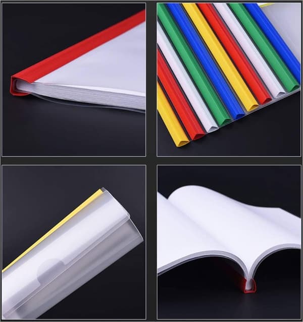 Transparent Report Covers with Solid 10mm Sliding Bar (Clear Presentation Folders for Resumes, for Letter/A4 Size)