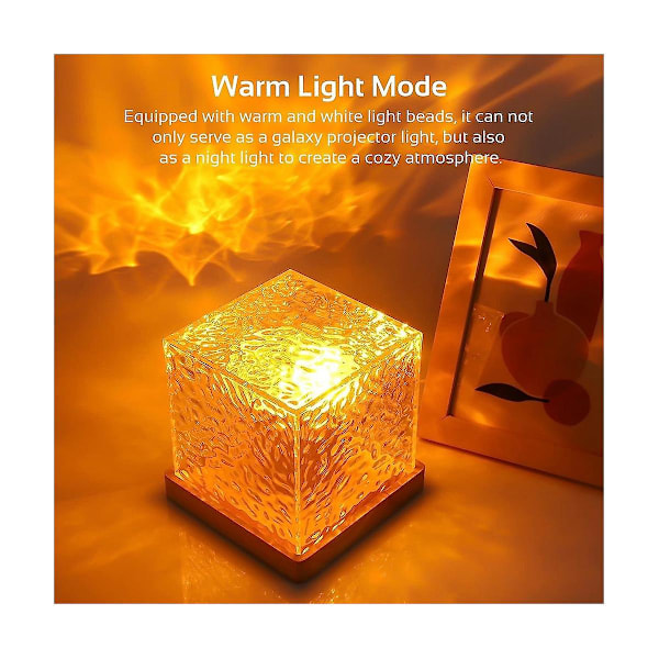 Galaxy-projektorlampe for soverom - Sensorlampe med 16 farger, projektor nattlys for soverom (LGL) Wood  Transparent