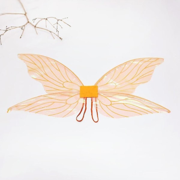 Fairy Wings For Adult Dress Up Sparkling Sheer Wings -englevinger For Barn Jenter Kvinner Black