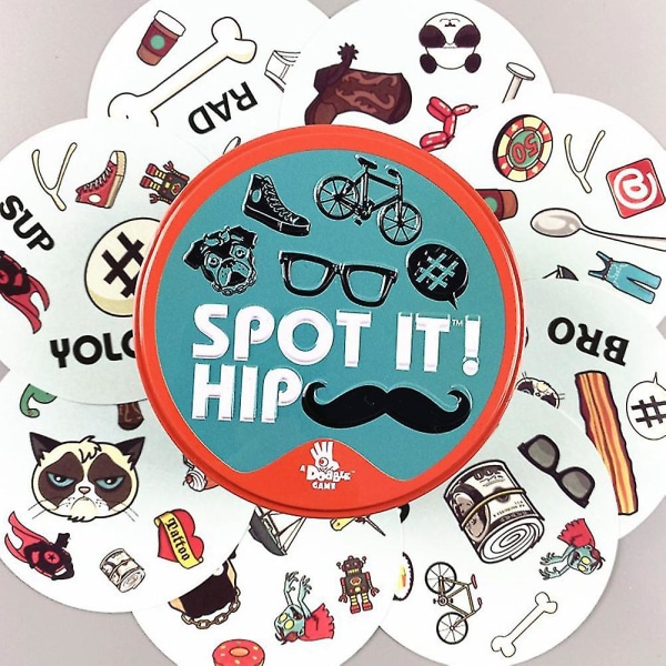 Spot It -korttipeli multi pelaajille Looginen päättelyharjoitus lautapeli perhejuhliin Hip Hop