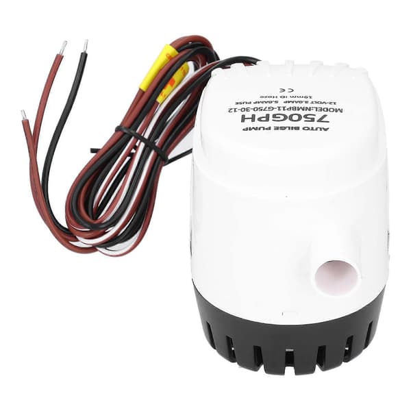 12V 750GPH Automatic Submersible Bilge Pump with Built-in Float Switch Marine Boat Accessory