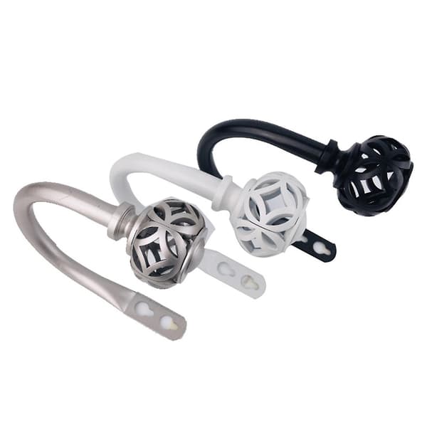 Gardinstop Retro Gardinstoppe Væghængt Holder Silver