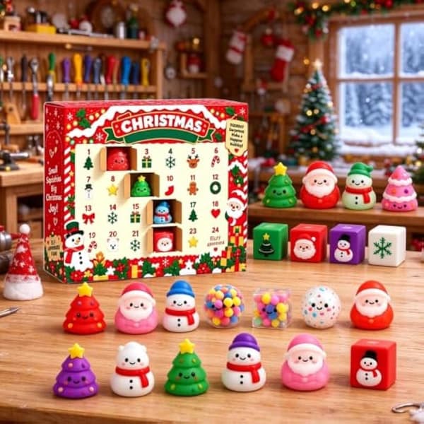 Adventskalender 2026 Festdekorasjon Flat 2D 24 dager