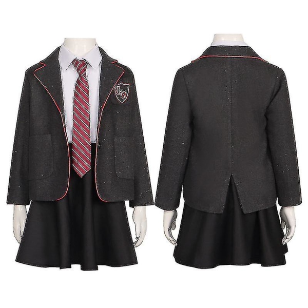 Matilda Cosplay kostume til piger, skolepigekjole Uniform jakkesæt Nederdel Tie Outfit 140cm