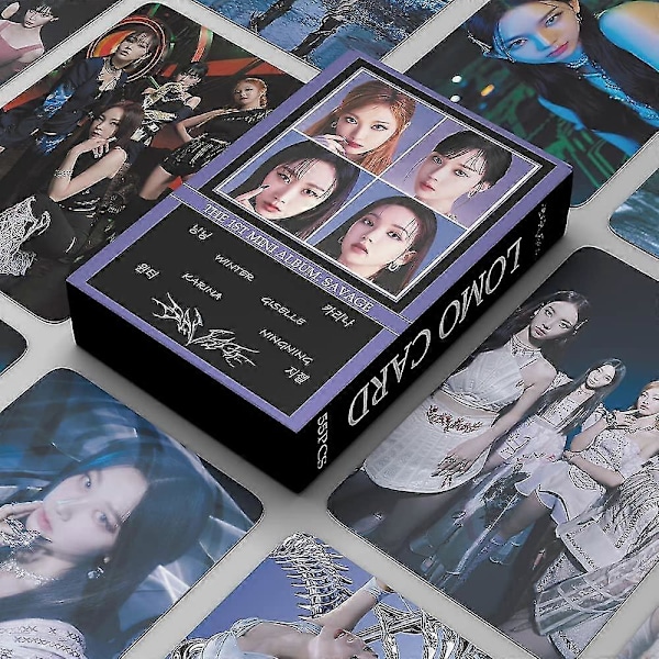 Aespa Valokuvat 55kpl Aespa Savage Uusi Albumi Lomo Kortit Aespa Valokuva Postikortit Aespa Merch Lahja Faneille Tyttärelle