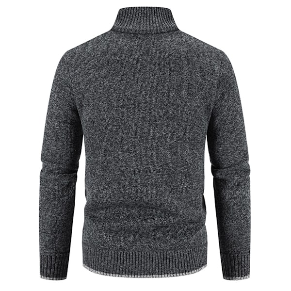 Strikkede afslappede cardigans til mænd mørkegrå Dark Grey M