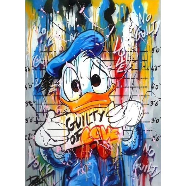 Populär Gatugraffiti Cartoon Donald Duck 300/500/1000 Delar Pussel Djur Färdighets Spel För Hela Familjen Färgrik Placeringsspel Px215yk 300 Pieces