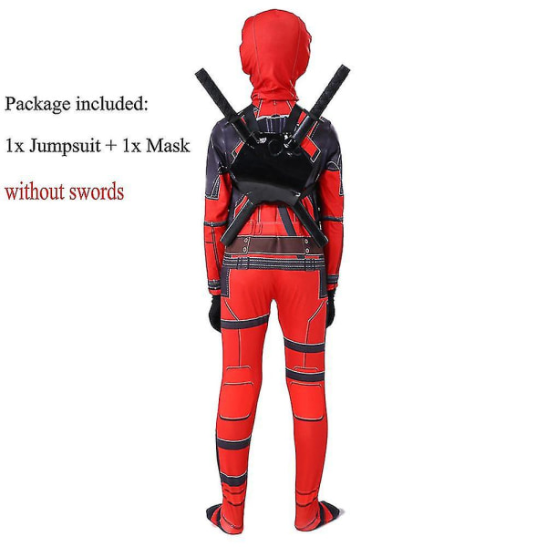 Lasten Poikien Deadpool Super Sankari Halloween Juhla Cosplay Puku Hieno Pukeutuminen Lahja 11-12 Years