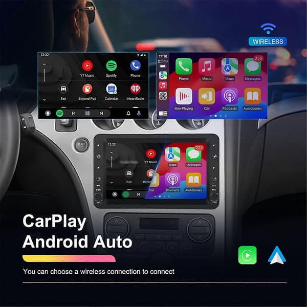 För Alfa Romeo 159 2004-2011 Android 7 tums bilradio 2G+64G 2Din Black