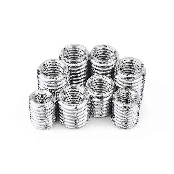 5 stycken Inre Yttre Gängade Hål Rörkoppling Transportör Silver-adapter Skruv Outer M10-Inner M8