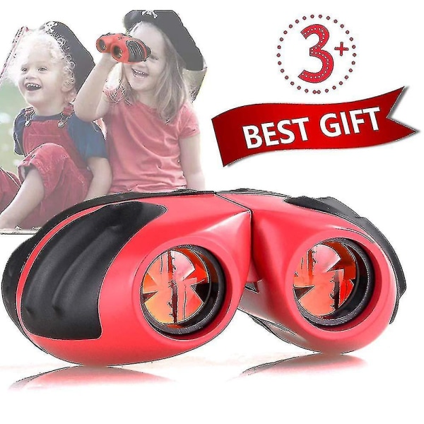 Kikkert kompatibel med børn - bedste legetøjsgave kompatibel med 3-10 år gamle drenge piger, kompakt stødsikker lille udendørs spotteleskop kompatibel