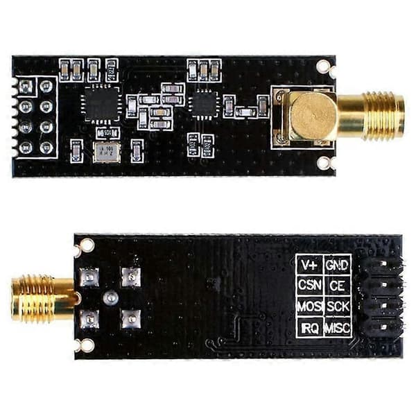2 stk. NRF24L01+PA+LNA RF Transceivermodul med antenne 2,4 GHz 1100M + NRF24L01 trådløst modul til black
