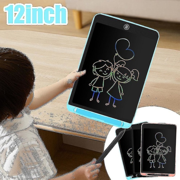 12 tums elektronisk ritbräda för barn, LCD-skrivplatta Zszjbv53 Blue