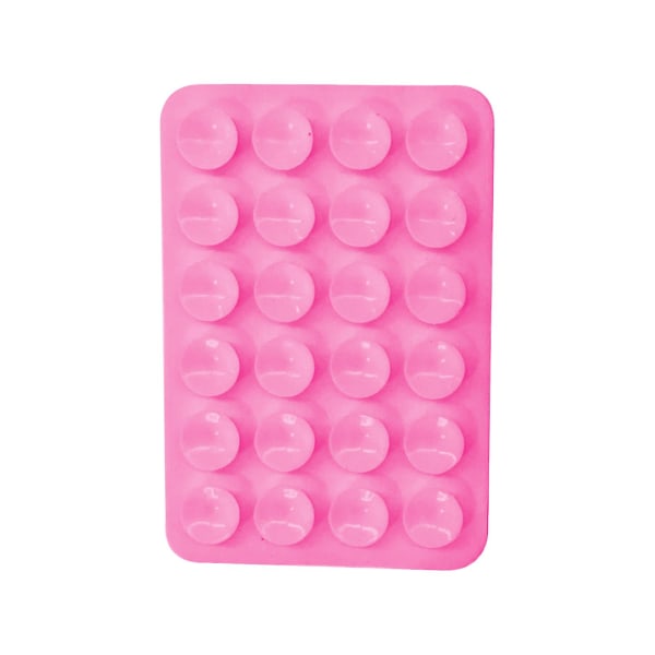5 stk silikone sugetelefon taske selvklæbende montering, til Iphone & Android mobiltelefon taske kompatibel, håndfri mobil tilbehørsholder pink