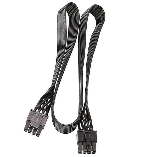CPU 8-bens han til CPU 8-bens (4+4 ben) han EPS-12V bundkort strømadapterkabel til modulær strømforsyning 60 cm Black