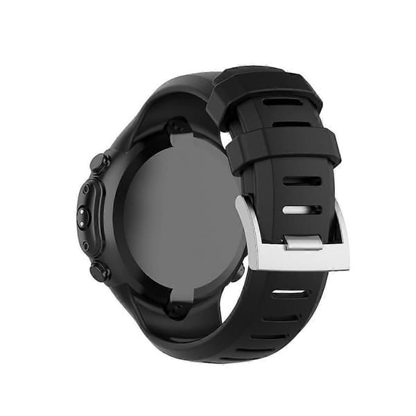 Älykellon silikoninen ranneke Suunto D6i -kelloon Black