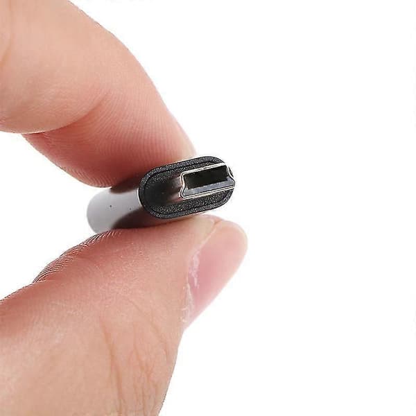 Mini 5-pinners USB-adapter B Hann til USB Type C Hunn Datatilkobling Black 1 Pcs