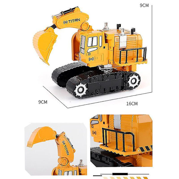 Alloy Transform Robot King Kong Rakennusajoneuvo Malli Kaivuri