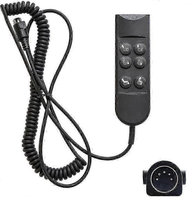 Fruhdi 6-tast Håndsæt Controller med 5-bens stik til løftestole og elektriske hvilestole