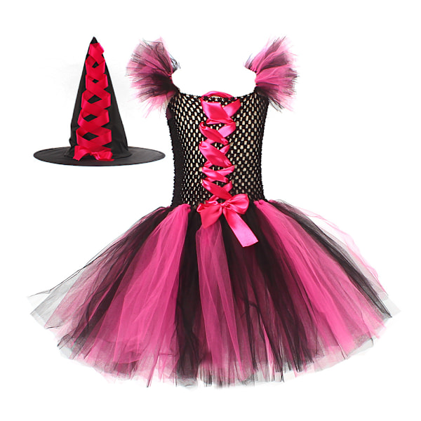 Halloween-noitapuku lapsille, noita-asu tytölle, noita-asu Rose Red S