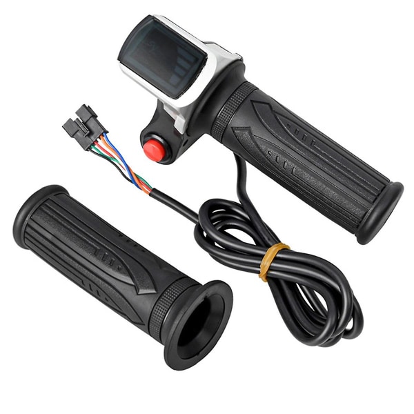 Universal Elektrisk Cykel Gasgreb Med LCD Display Håndtag Gasgreb Til 36v Twist Gasgreb Scooter E-
