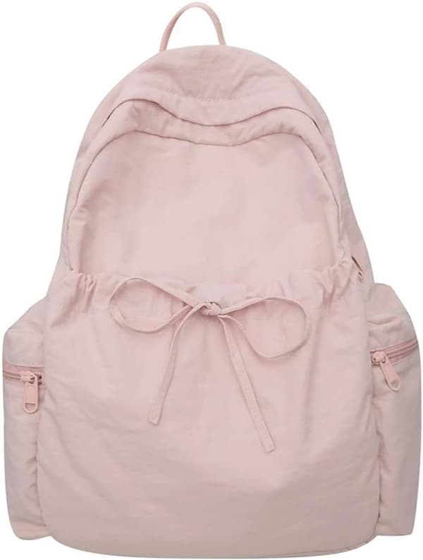 Pink Backpack - Cute Shoulder Bag - Bow Backpack - Suitable for Daily Commute and School.