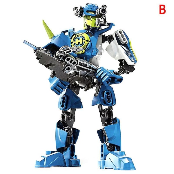 Stjärnkrigare Soldat Bionicle Hero Factory Robot Figur Byggsten Modell Leksak Barnbarnspresent Blue