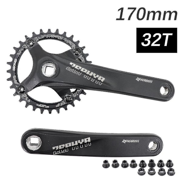 Prowheel Vevarm Square Hole MTB-cykel 104bcd 170mm 175mm Deckas Kedjekrans Mountain Bike 30t 32 34 36 38 40t 1x 2x 1 2 Växlar 170mm and 32T