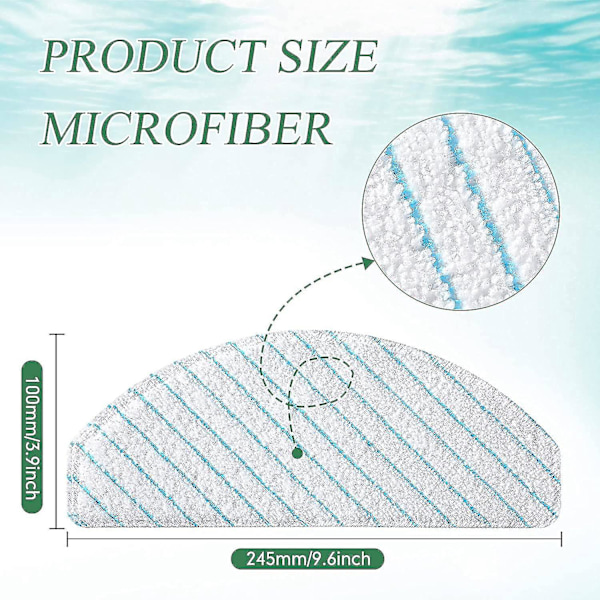 100 stk. Mop Pads til Ecovacs T9 T9+ T8 T8+ T8 Aivi N8 N8 Pro Robot