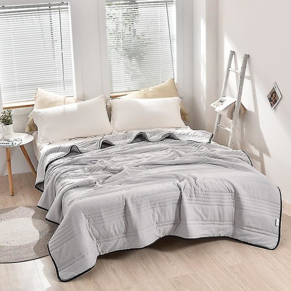 Ultrakylande Filt För Dubbel- Och Enkelsängar - Supersoft & Tvättsbart Filt För Vuxna & Barn Gray 200*230