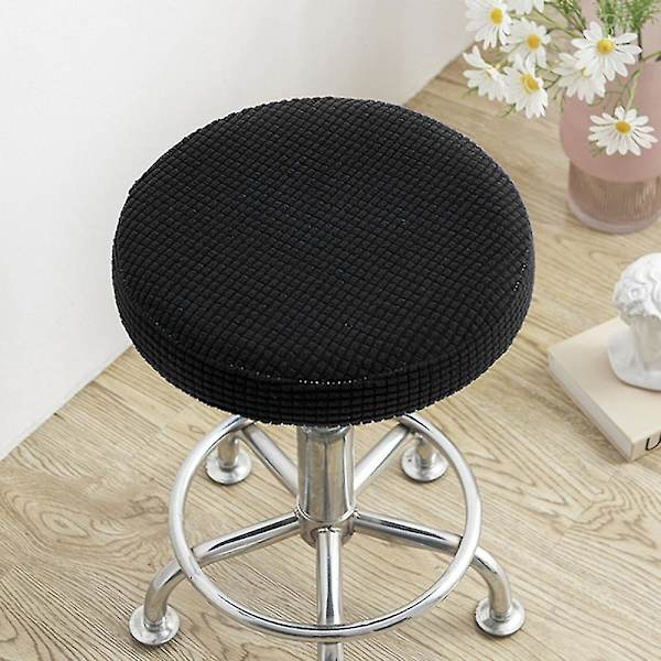 4 kpl pyöreät jakkaransuojukset 32-40 cm tuoleille black