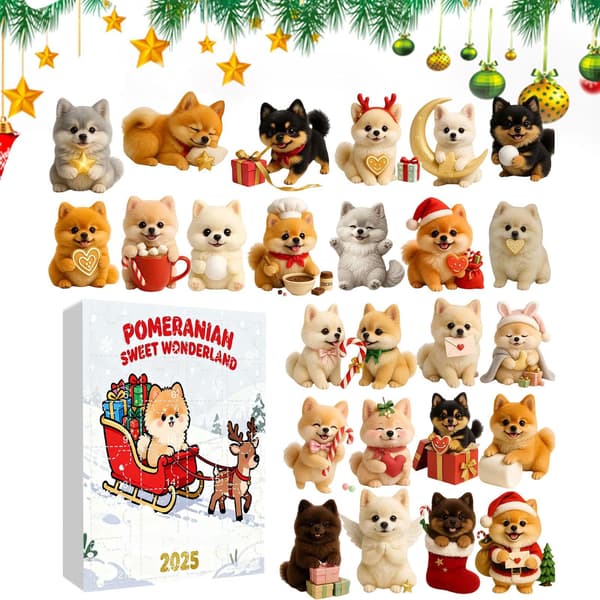 Adventskalender 2026 Hund - 24 dager 2D akrylpynt