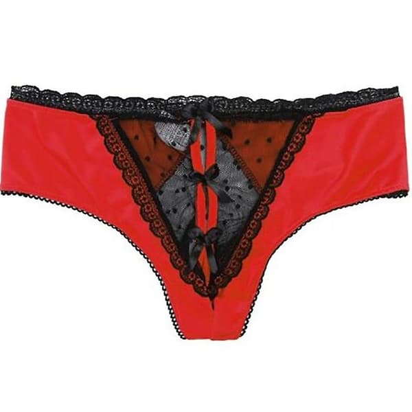 Dam Trosor Grenlösa Trosor G-string Stringtrosor Underkläder Red M