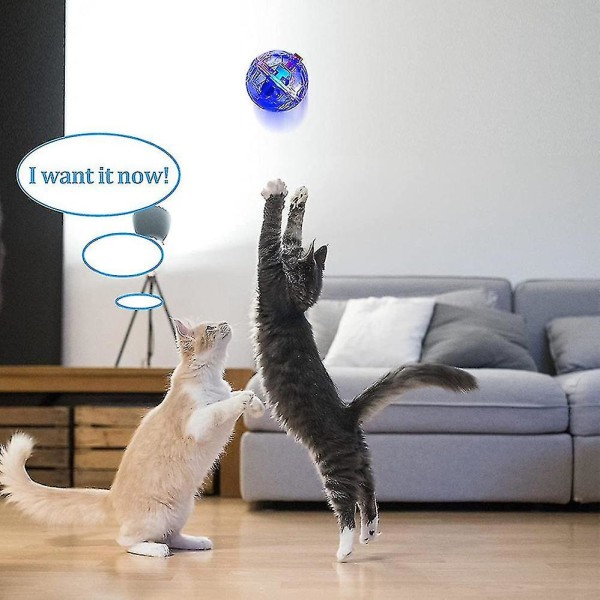 3 stk Flash Ball Batteridrevet Paranormalt Utstyr Bærbar Liten Motion Gift Interactive Pet Toy