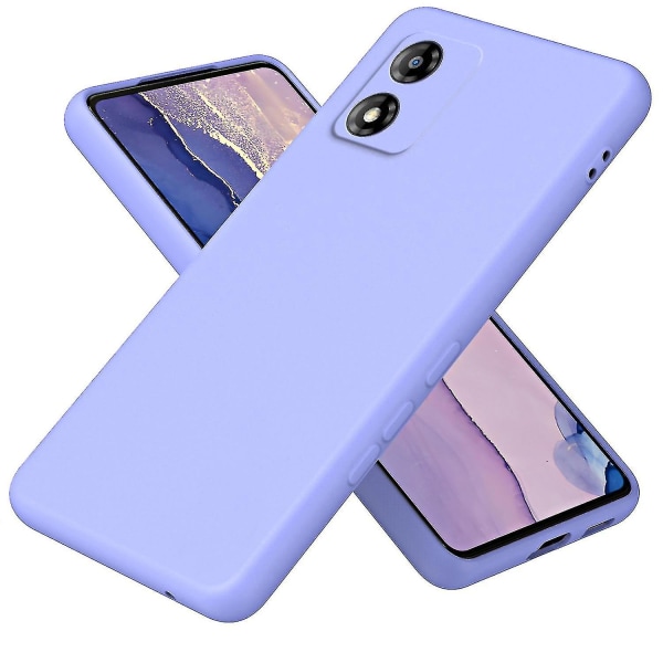 Motorola Moto E13 4G iskunkestävälle kuituvuorelle + TPU- phone case 2,2 mm:n cover Purple