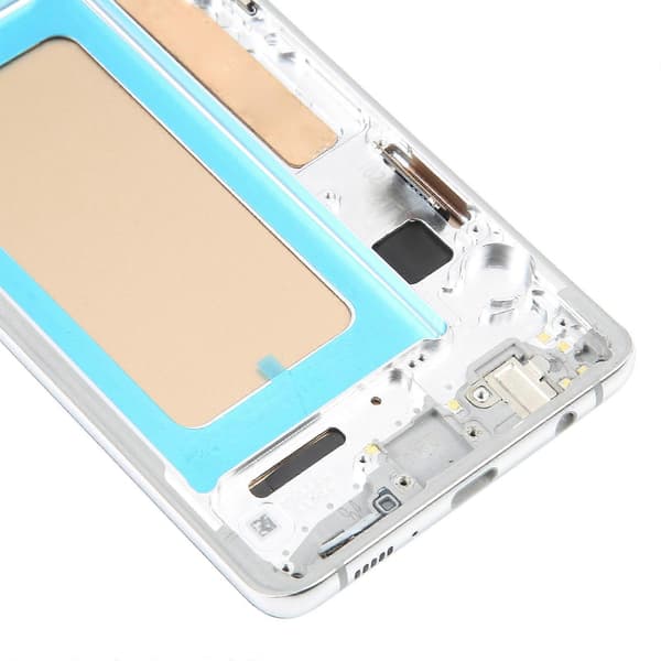 TFT LCD-skärm för Samsung Galaxy S10+ SM-G975 Digitizer Komplett enhet med ram, stöder inte fingeravtrycksidentifiering Silver