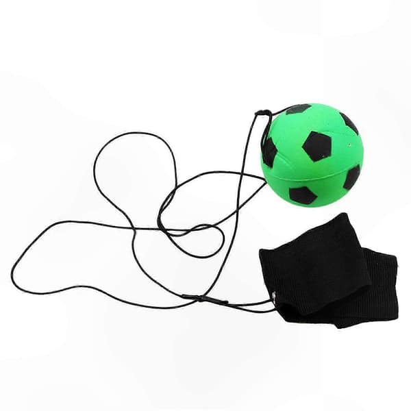 Hög-elastisk fotbollsformad handledsband studsboll för inomhuslek Pink