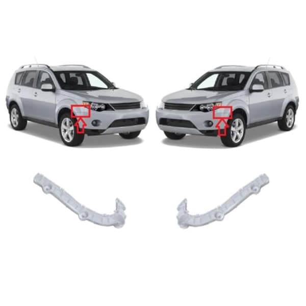 Främre vänster & höger övre stötfångarfäste för Mitsubishi Outlander 2007 2008 2009 6400A587 6400A588 white