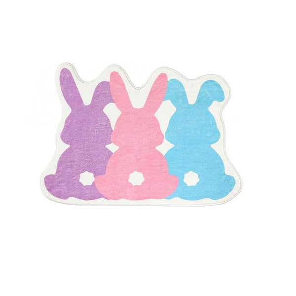 Easter Cute Bunny Series Sklisikkert teppe Bad Stue Festlig Dekorativ Gulvmatte NUO0291